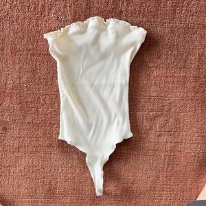 Ribbed strapless  Bodysuit
